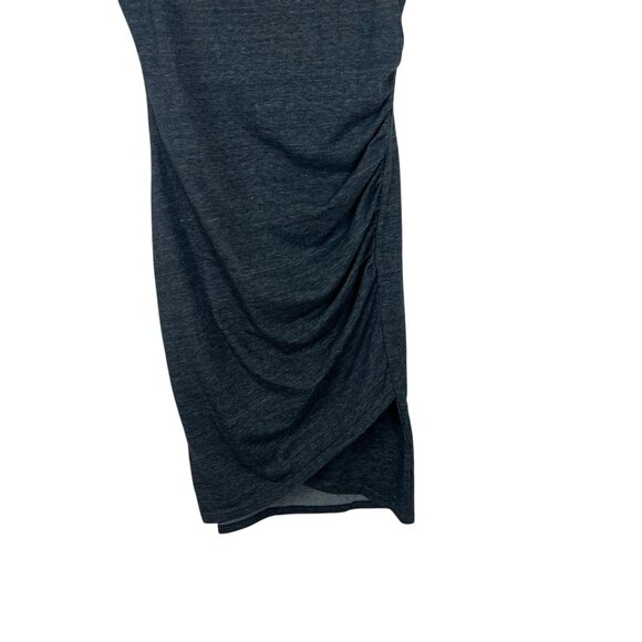 Treasure & Bond Sheath Mini Dress Size XS Gray Heathered Ruched Sleeveless Knit - Picture 6 of 9